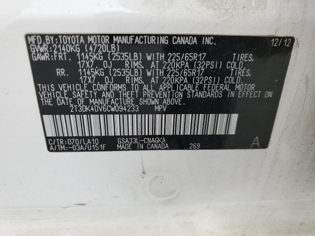 2012 TOYOTA RAV4 LIMIT - 2T3DK4DV6CW094233