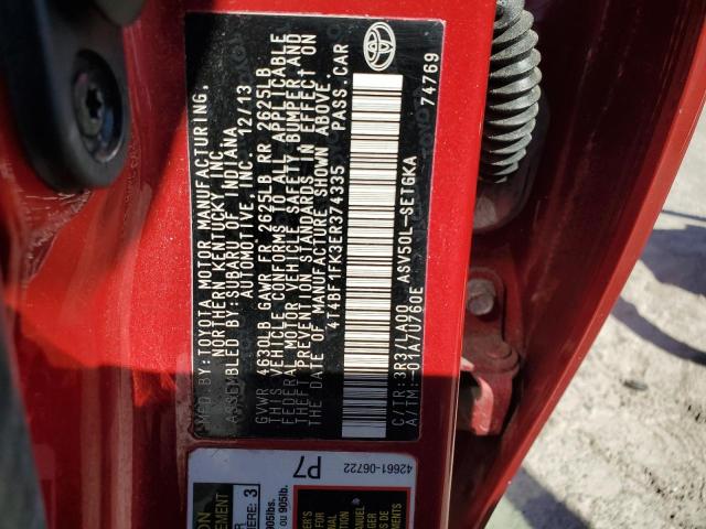 2014 TOYOTA CAMRY L - 4T4BF1FK3ER374335