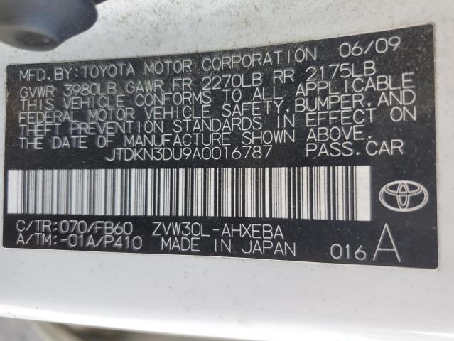 2010 TOYOTA PRIUS - JTDKN3DU9A0016787