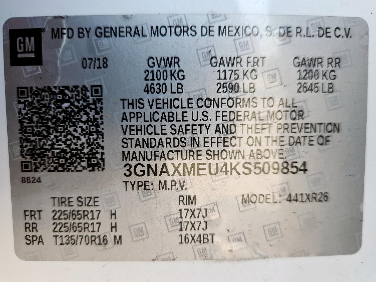 CHEVROLET EQUINOX LT