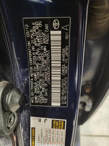 2012 TOYOTA PRIUS - JTDKN3DUXC1529253