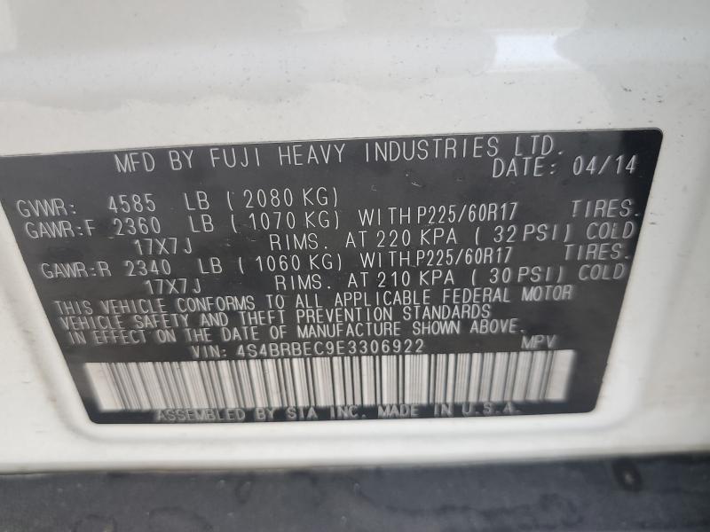 2014 SUBARU OUTBACK 2. #3316033216