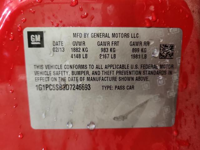 2013 CHEVROLET CRUZE LT #3298158260