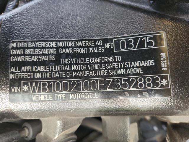 2015 BMW S 1000 RR - WB10D2100FZ352883