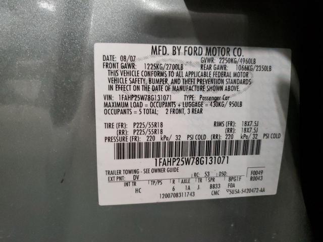 2008 FORD TAURUS LIM #3302714003