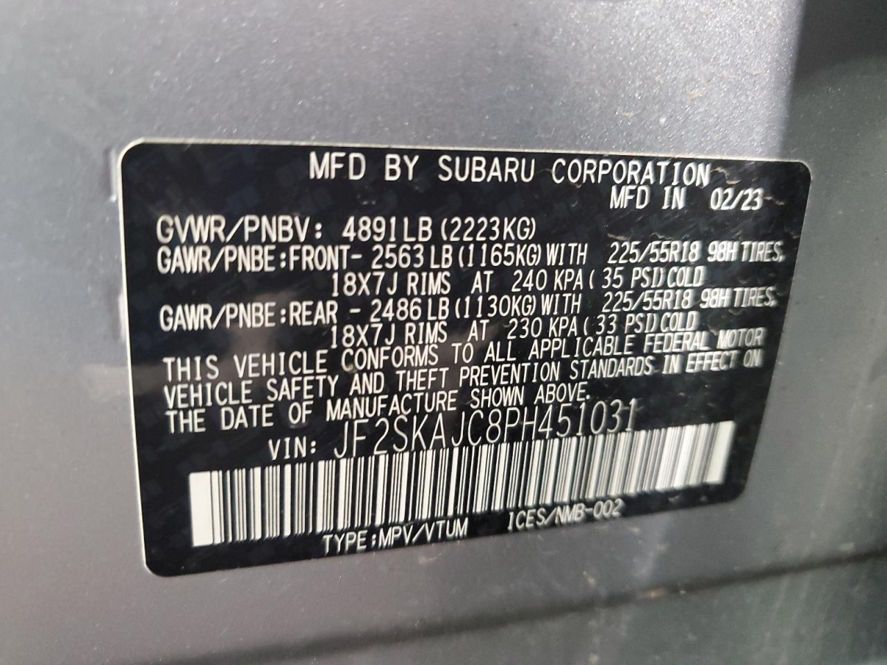 SUBARU FORESTER SPORT