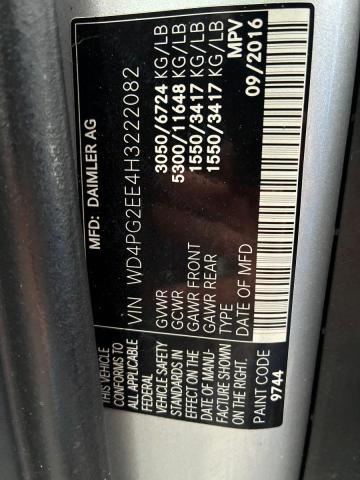 2017 MERCEDES-BENZ METRIS - WD4PG2EE4H3222082