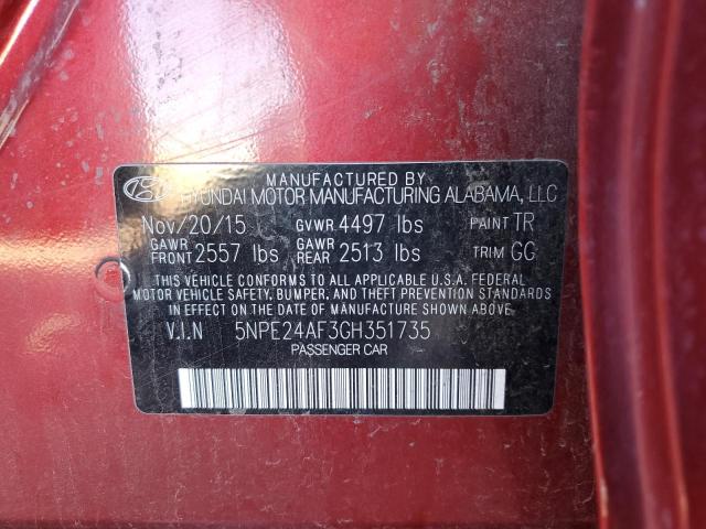 2016 HYUNDAI SONATA SE - 5NPE24AF3GH351735