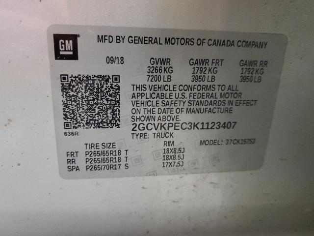 2019 CHEVROLET SILVERADO - 2GCVKPEC3K1123407