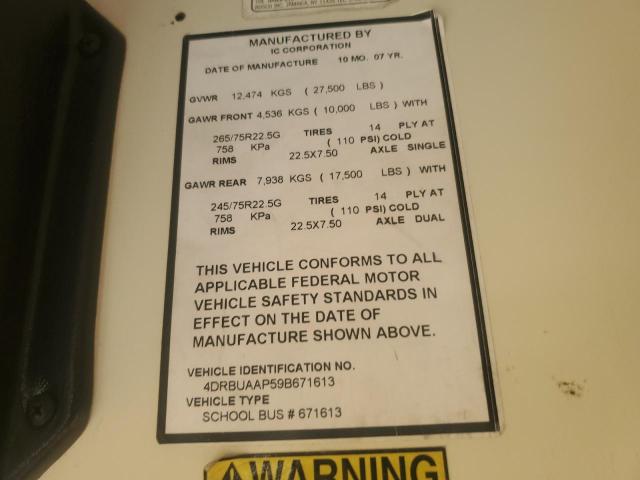 2009 IC CORPORATION CE SERIES SCHOOL #3273768363