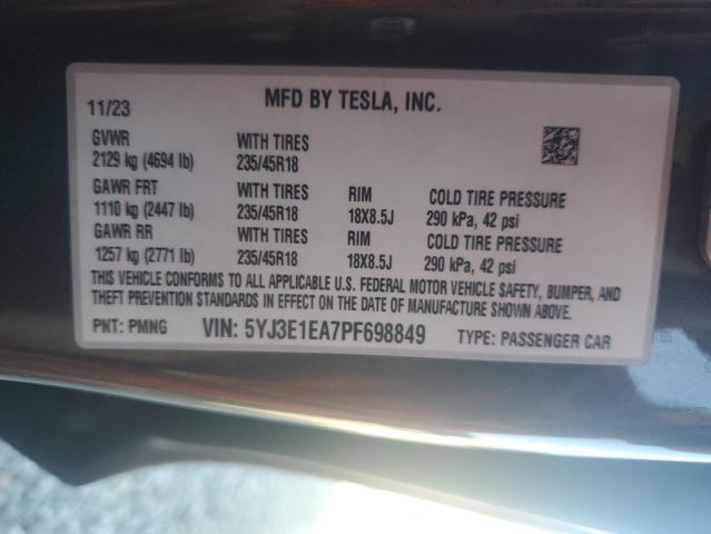 2023 TESLA MODEL 3 #3302766377