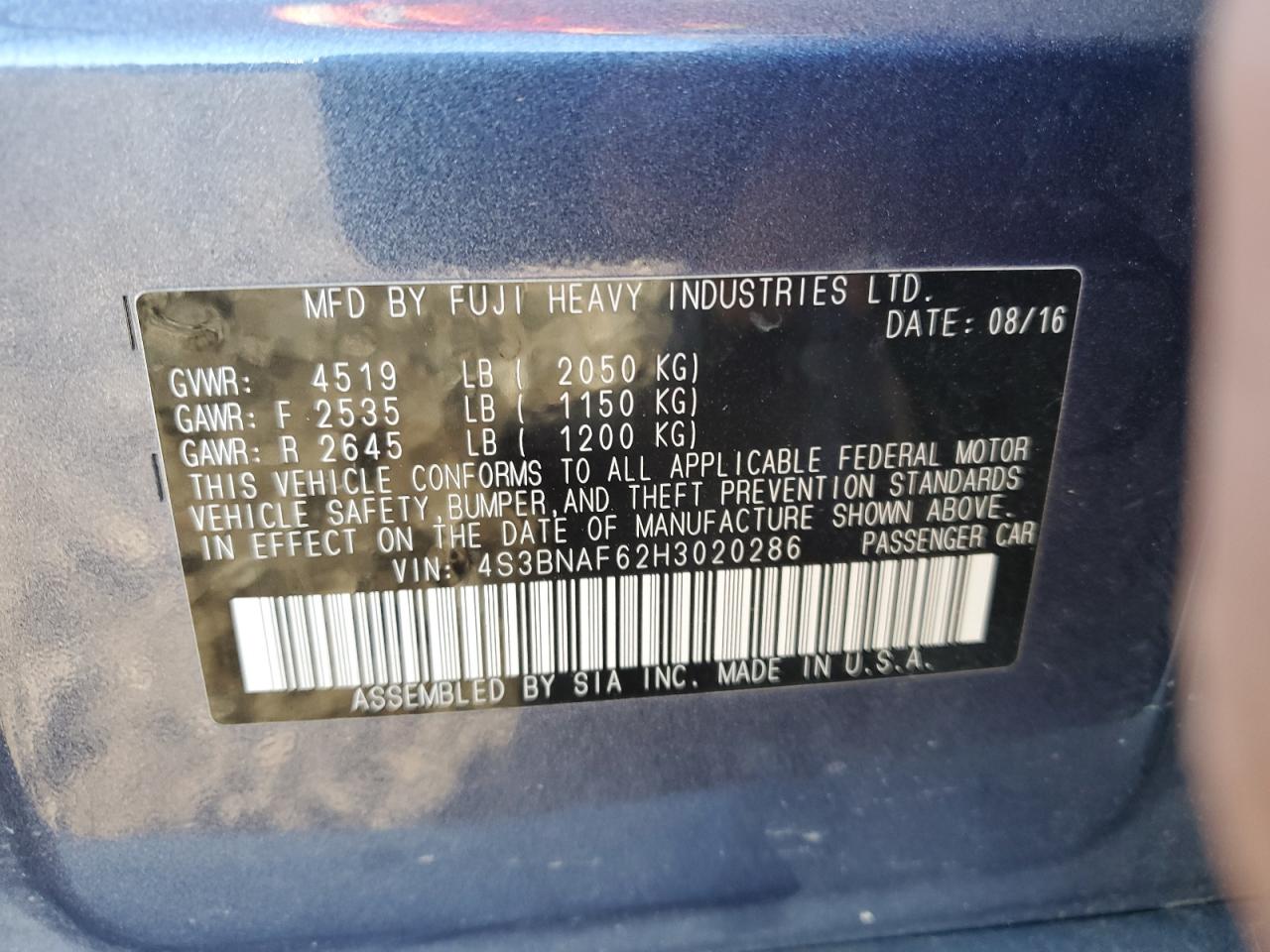 SUBARU LEGACY 2.5I PREMIUM