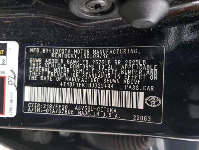 2017 TOYOTA CAMRY LE 4T1BF1FK1HU323494