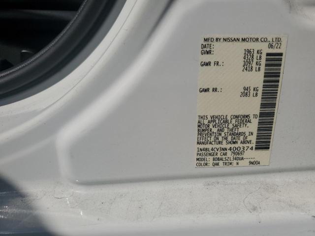 2022 NISSAN ALTIMA SR - 1N4BL4CV3NN400374