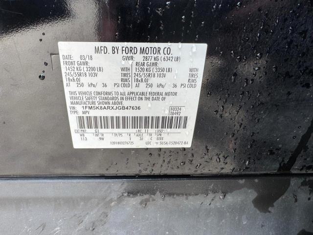 2018 FORD EXPLORER P 1FM5K8ARXJGB47636