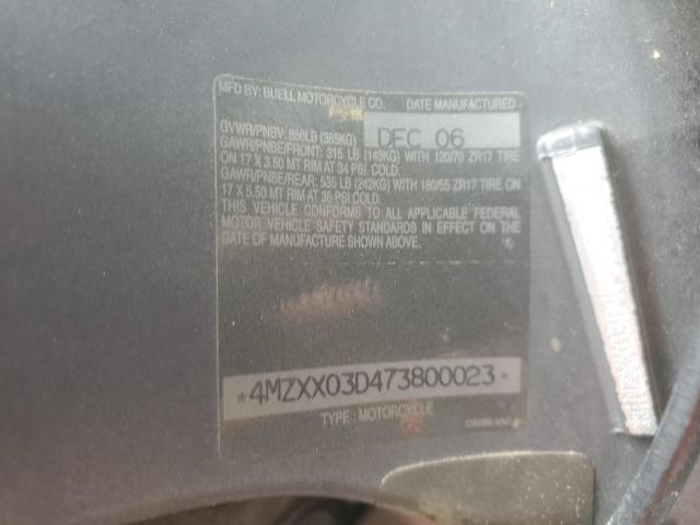 2007 BUELL LIGHTNING - 4MZXX03D473800023