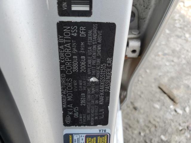 2016 KIA FORTE LX - KNAFK4A6XG5511515