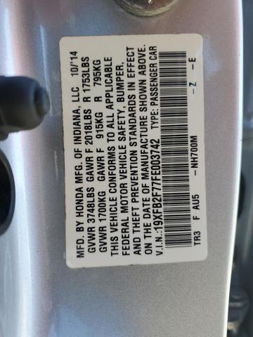 2015 HONDA CIVIC SE 19XFB2F77FE003742