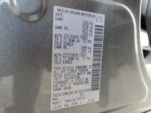 2019 NISSAN ROGUE S - 5N1AT2MV2KC830540