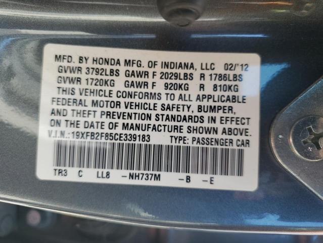 2012 HONDA CIVIC EX - 19XFB2F85CE339183