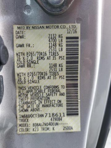 2017 NISSAN FRONTIER S 1N6BD0CT3HN718611