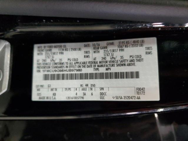 2017 FORD ESCAPE SE - 1FMCU9G98HUB97980