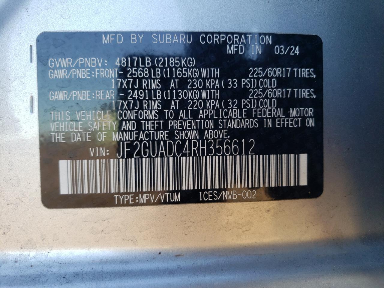 SUBARU CROSSTREK PREMIUM