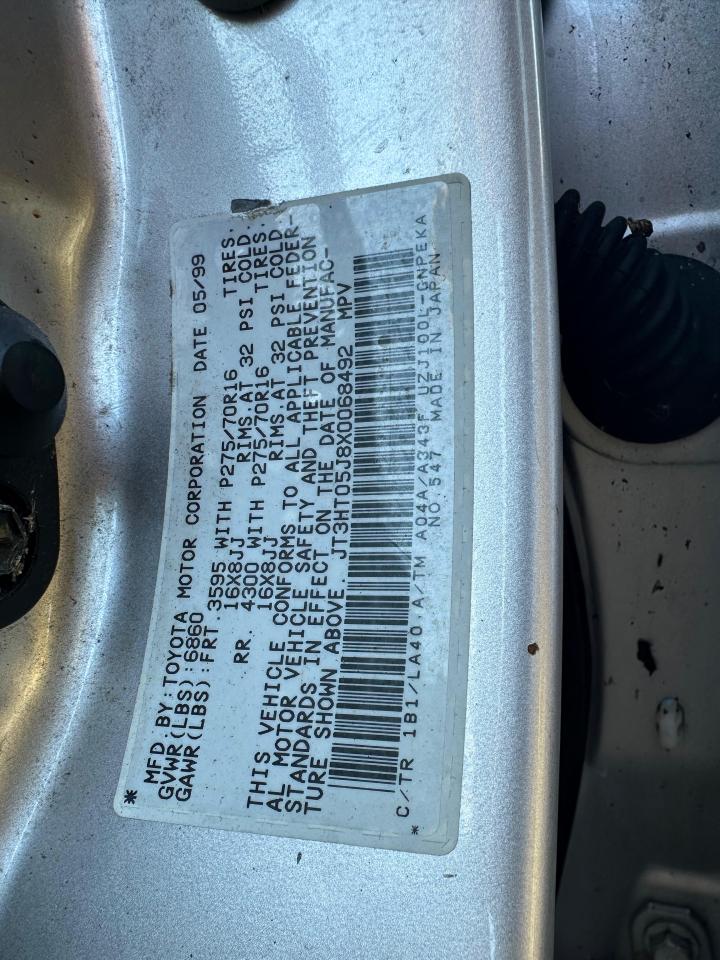 Lot #3312423645 1999 TOYOTA LAND CRUIS