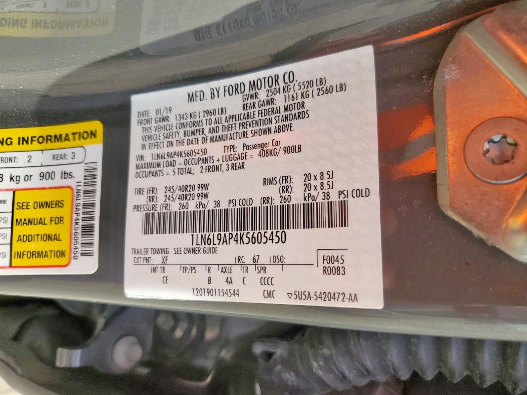 2019 LINCOLN CONTINENTA #3293569996