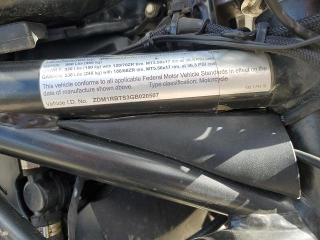 2016 DUCATI MONSTER 82 ZDM1RBTS3GB020507