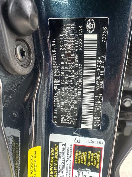 2013 TOYOTA CAMRY HYBR - 4T1BD1FK3DU087642