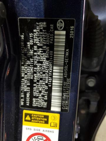 2016 TOYOTA CAMRY LE 4T4BF1FK8GR524488