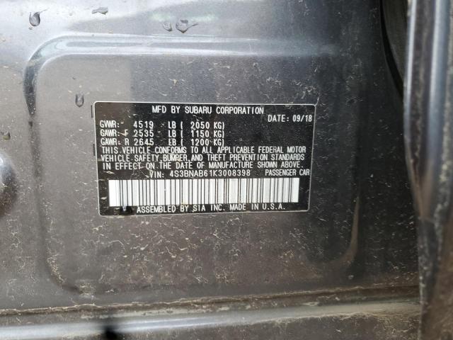 2019 SUBARU LEGACY 2.5 4S3BNAB61K3008398