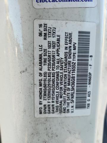 2016 HONDA ODYSSEY SE - 5FNRL5H36GB116552