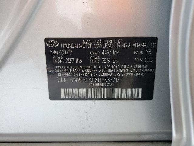 2017 HYUNDAI SONATA SE 5NPE24AF8HH583717