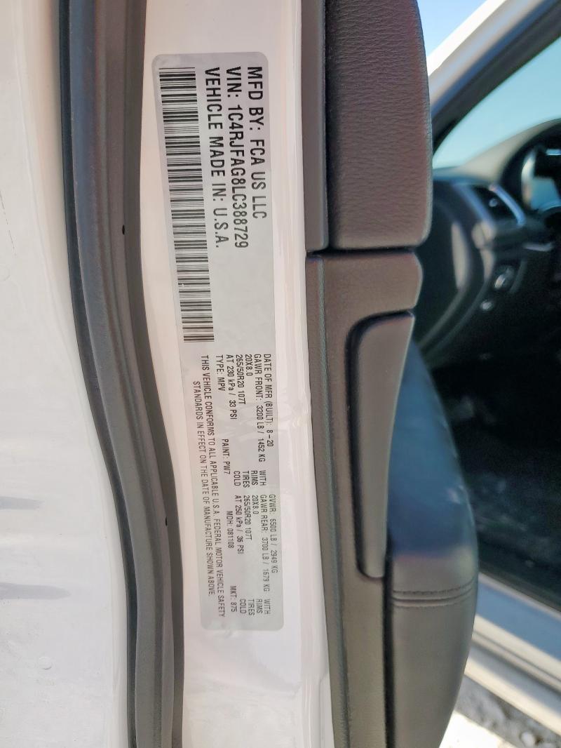 2020 JEEP GRAND CHER - 1C4RJFAG8LC388729