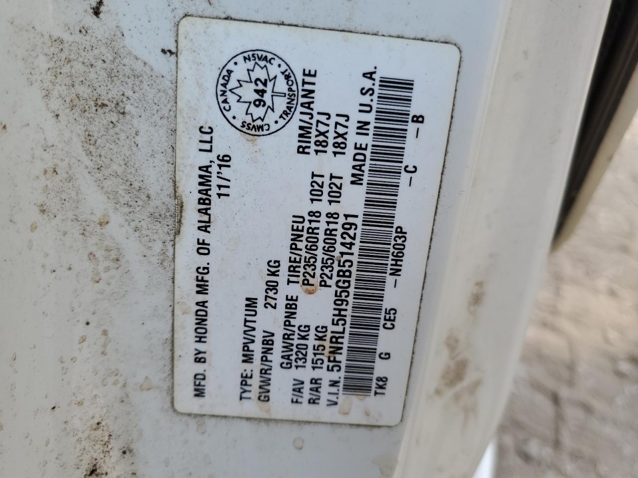 HONDA ODYSSEY TOURING