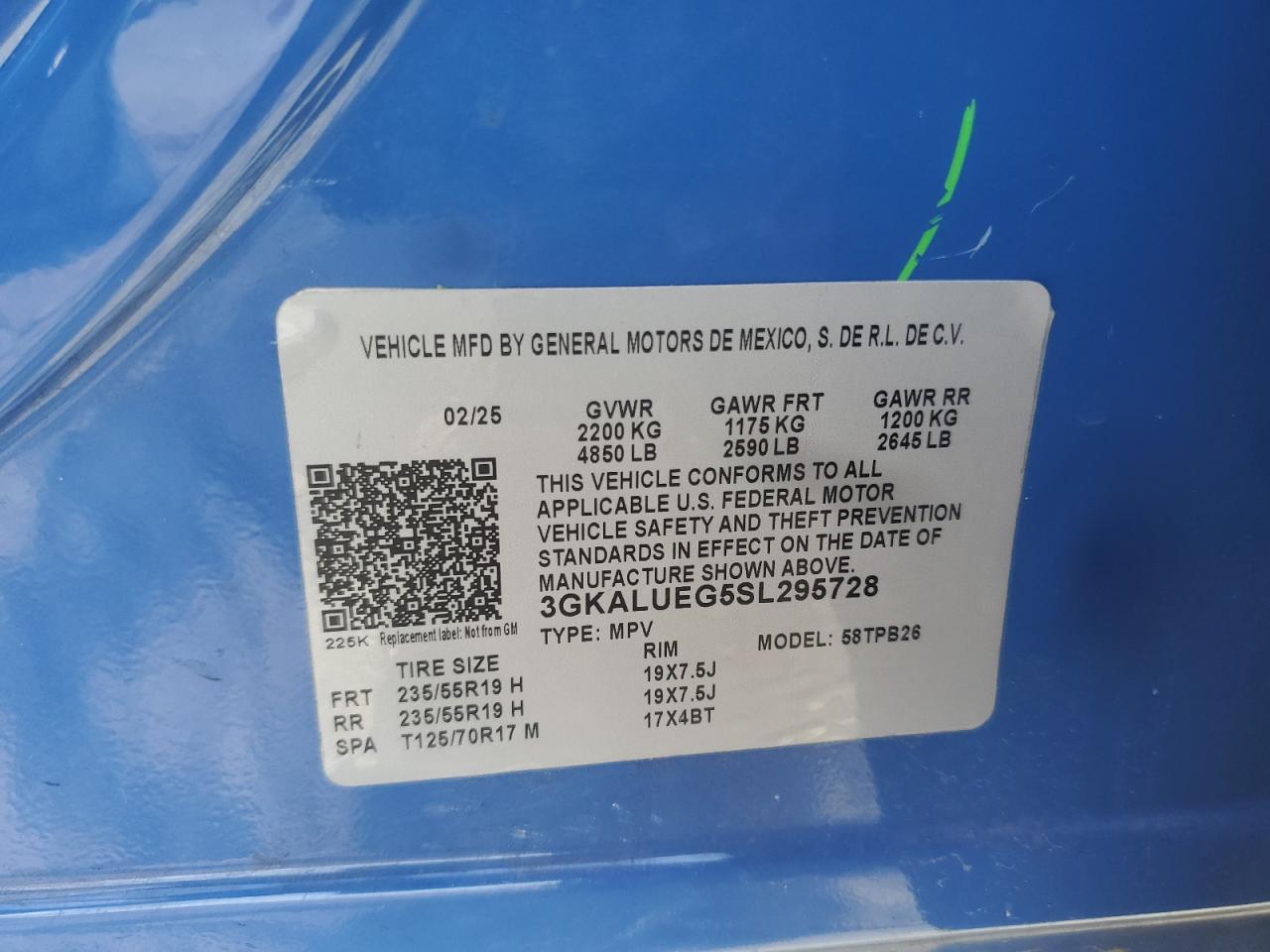 GMC TERRAIN ELEVATION