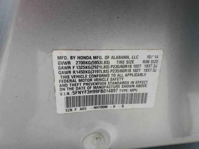 2015 HONDA PILOT TOUR #3291200958