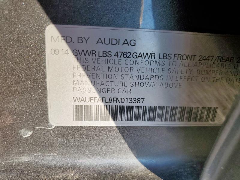 2015 AUDI A4 PREMIUM WAUEFAFL8FN013387