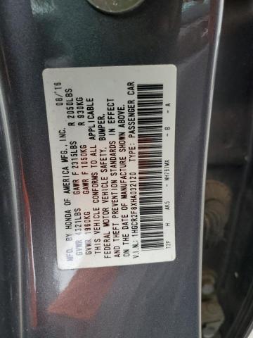 2017 HONDA ACCORD EXL - 1HGCR2F8XHA032120