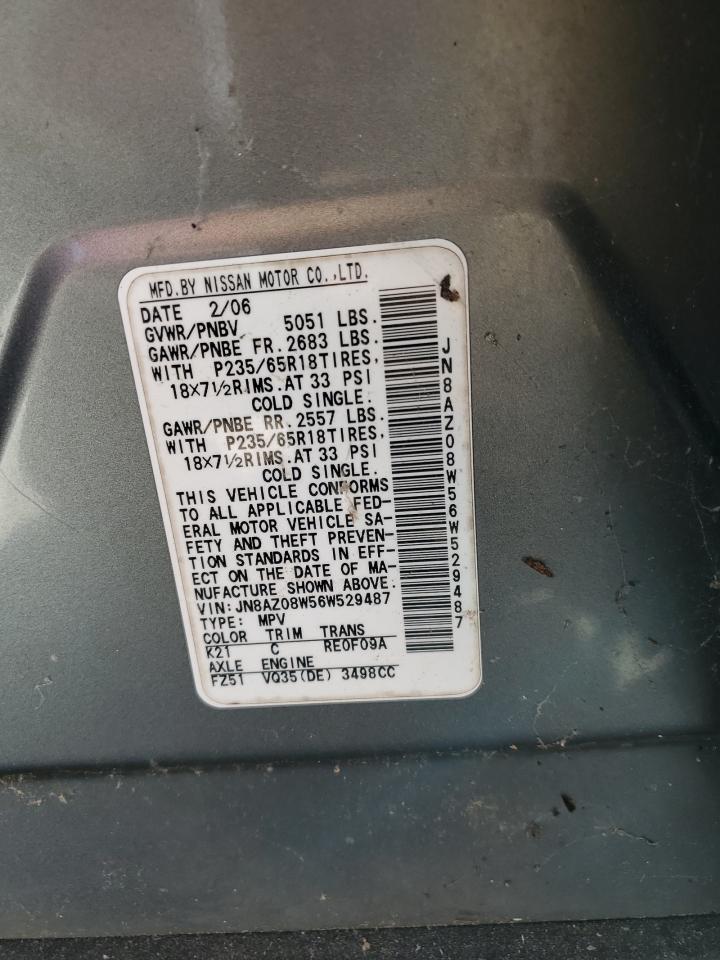 Lot #3266814927 2006 NISSAN MURANO SL