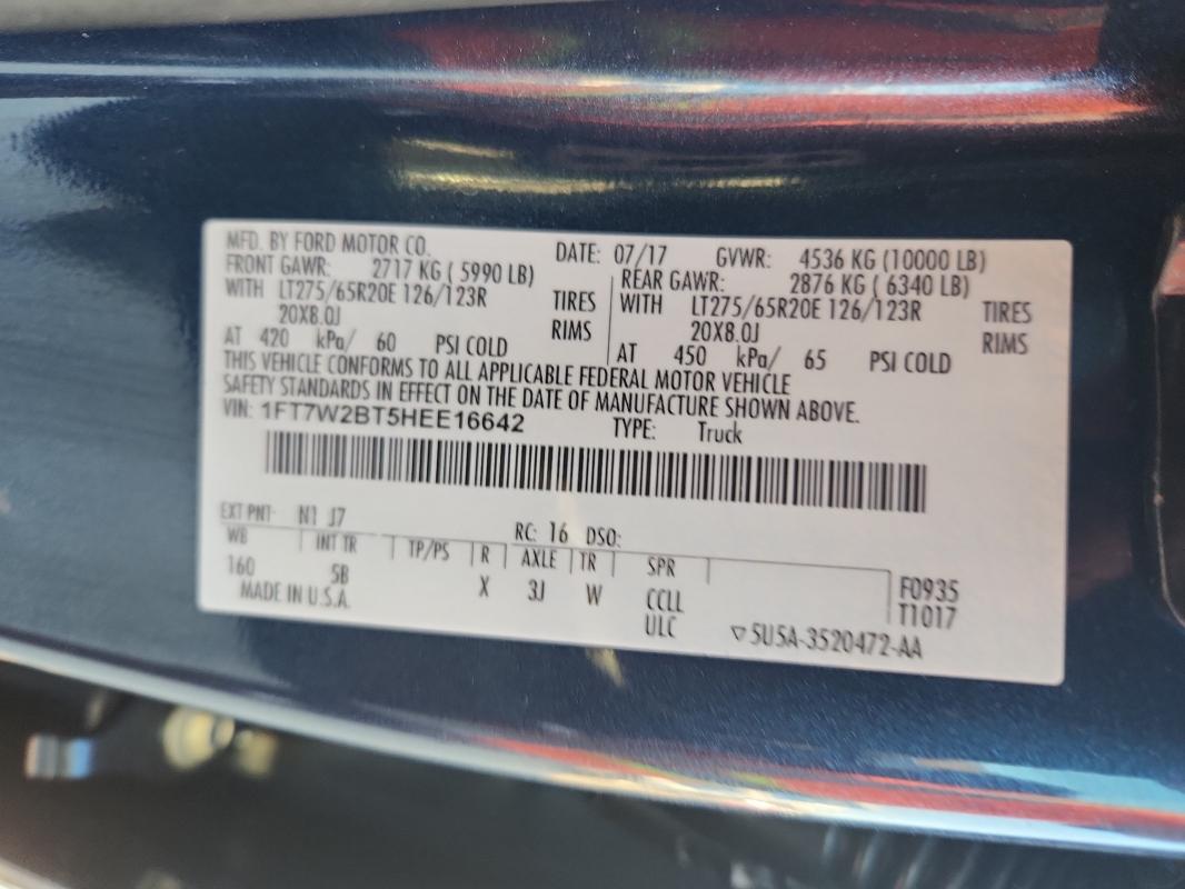 2017 FORD F250 SUPER #3281539397