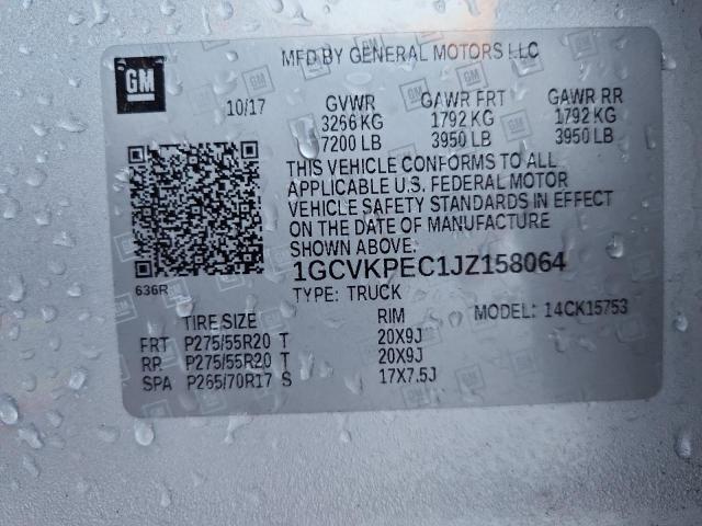 2018 CHEVROLET SILVERADO - 1GCVKPEC1JZ158064