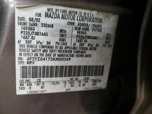 2003 MAZDA TRIBUTE LX #3270842422