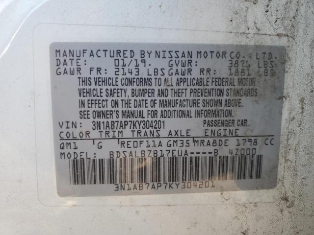 2019 NISS SENTRA S #3279561280