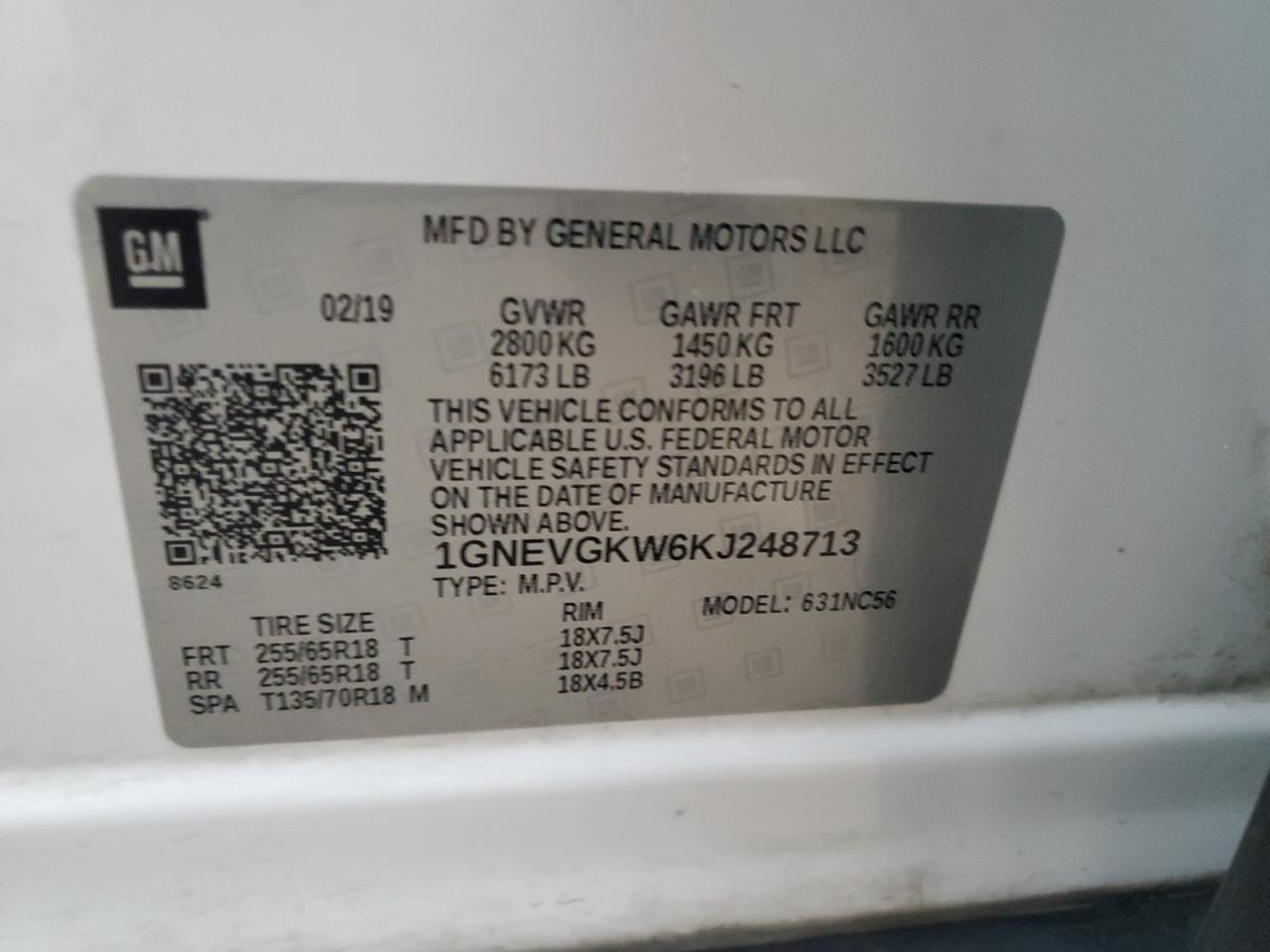 CHEVROLET TRAVERSE LT