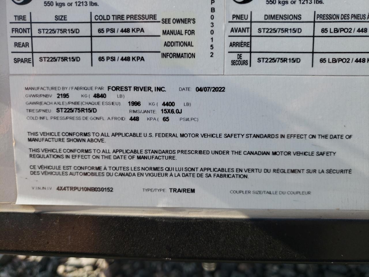 Lot #3268407764 2022 WILDWOOD R-POD