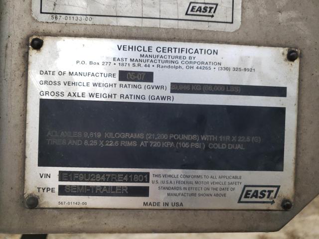 2007 EAST MANUFACTURING END DUMP #3310368966