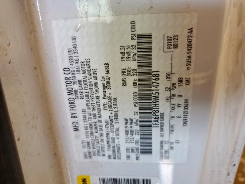 2021 FORD MUSTANG #3310523075